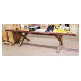 Large Table w/ Sawbuck Style Base & Laminate Top.