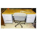 Twin Bank Office Desk & Chair.