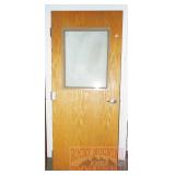 Solid 36" Door with Window & Hardware.