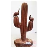 Carved Ironwood Saguaro Cactus.  15" high.