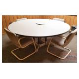6' Conference Table & 4 Chairs.