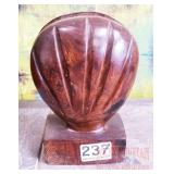 Carved Ironwood Napkin Holder. 7" high.