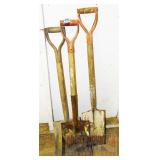 3 D-Handled Shovels.