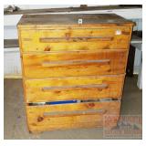 Pine Chest with Assorted New Parts.