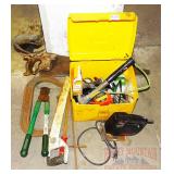 Greenlee Cable Cutter & Assorted Hand Tools.