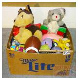 Box of Dog Toys, Balls, Brushes & More. Box of Dog Toys, Balls, Brushes & More.