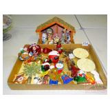 Christmas Ornaments & Nativity Scene. Christmas Ornaments & Nativity Scene.