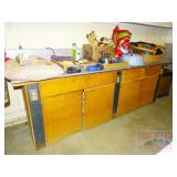 Workbench w/ Galvanized Top. 40X96X25. Workbench w/ Galvanized Top. 40X96X25.