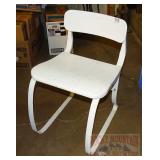 Vintage White Metal Mangle Chair.