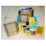 Brass, Wood & Other Asst. Picture Frames. Brass, Wood & Other Asst. Picture Frames.