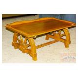 Fantastic Vintage Wagon Wheel Coffee Table.