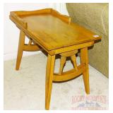 Fantastic Vintage Wagon Wheel Step End Table.