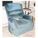 Blue Recliner-Electric Lift Chair w/ Remote. Blue Recliner-Electric Lift Chair w/ Remote.