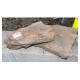 2 Pieces Petrified Wood Slabs, Largest is 4" high.