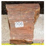 Dark Red Petrified Stone Slab.