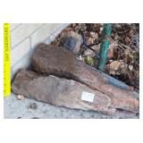 Assorted Petrified Wood under Back Bushes. Assorted Petrified Wood under Back Bushes.