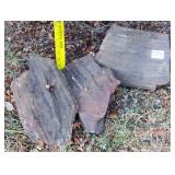 3 Pieces of Petrified Wood. 3 Pieces of Petrified Wood.