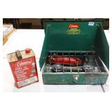 Coleman 2 Burner Camp Stove w/ Can of Fuel. Coleman 2 Burner Camp Stove w/ Can of Fuel.