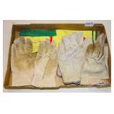 Leather Work Gloves & Gardening Gloves, Small.