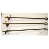 3 Spiral Ground Anchors. 3 Spiral Ground Anchors.