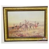 Vintage Charles M. Russell Print.  20.5"X27"