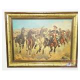 Vintage Charles M. Russell Print.  20.5"X27"