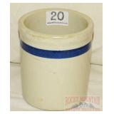 Vintage Stoneware Blue Band Beater Jar.