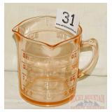 Vintage Kellogg's Pink Depression Measuring Cup. Vintage Kellogg's Pink Depression Measuring Cup.