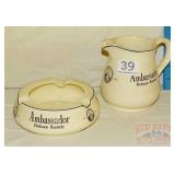 Ambassador Scotch Wade Pitcher & Ash Tray. Ambassador Scotch Wade Pitcher & Ash Tray.