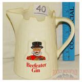 Vintage Beefeater Gin Advertising Pitcher. Vintage Beefeater Gin Advertising Pitcher.