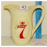 Vintage Seagram's 7 Advertising Pitcher. Vintage Seagram's 7 Advertising Pitcher.