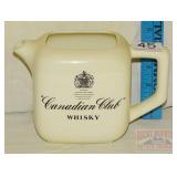 "Canadian Club" Whisky Advertising Pitcher.