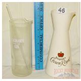 Seagram's Gin & Crown Royal Bar Carafes. Seagram's Gin & Crown Royal Bar Carafes.