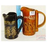 2 100 Pipers Scotch Advertising Pitchers. 2 100 Pipers Scotch Advertising Pitchers.