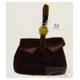 Vintage Brown Velvet Purse w/ Bakelite Accent.