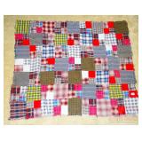 Flannel Shirt Quilt Top.