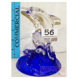 Dolphin Art Glass Paper Weight.