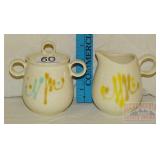 Mid Century Modern Vernonware Cream/Sugar. Mid Century Modern Vernonware Cream/Sugar.
