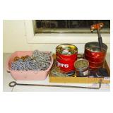 Assorted Chains, Fasteners & More.