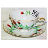 Lefton Indian Paint Brush Cup & Saucer