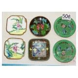 6 Small Cloisonne Plates. 6 Small Cloisonne Plates.
