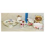 English Porcelain Vases, Creamers and More.