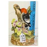 Porcelain Musical Woodpecker Sculpture. Porcelain Musical Woodpecker Sculpture.