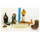 Incense Burners, Mud Man & Other Asian Figurines. Incense Burners, Mud Man & Other Asian Figurines.