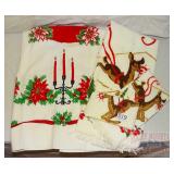 Vintage Xmas Table Cloth & Towel Set.