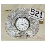 Waterford 3" Crystal Clock.