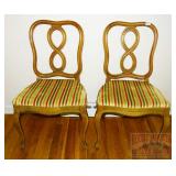 2 Vintage French Provincial Side Chairs. 2 Vintage French Provincial Side Chairs.