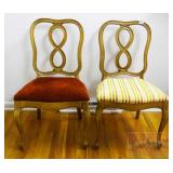 2 Vintage French Provincial Side Chairs. 2 Vintage French Provincial Side Chairs.