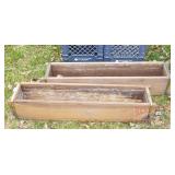 2 Wooden Planter Boxes. 2 Wooden Planter Boxes.