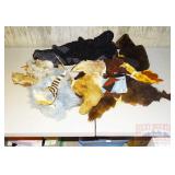 Assorted Tanned Leather Pieces. Assorted Tanned Leather Pieces.